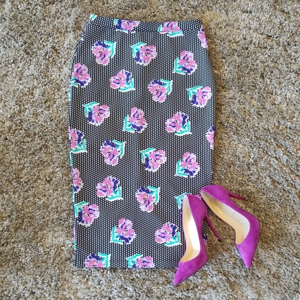 Floral Pencil Skirt